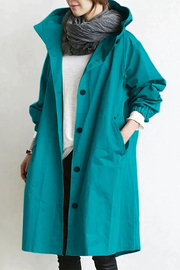 Stijlvolle Oversized Dames Regenjas met Capuchon