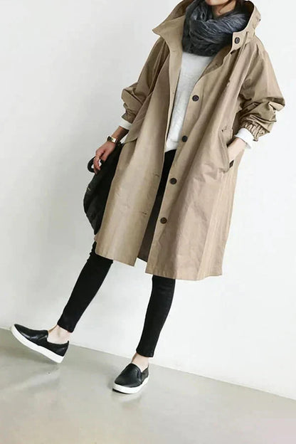 Stijlvolle Oversized Dames Regenjas met Capuchon