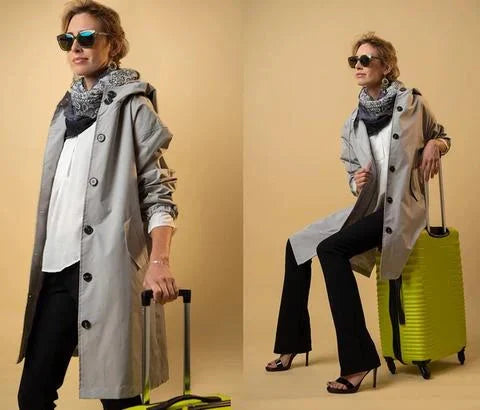 Stijlvolle Oversized Dames Regenjas met Capuchon