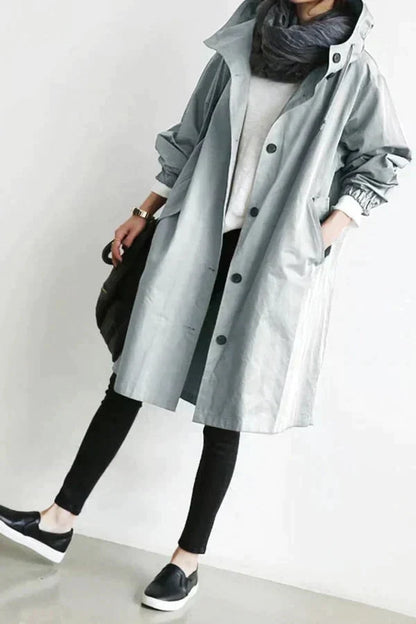 Stijlvolle Oversized Dames Regenjas met Capuchon