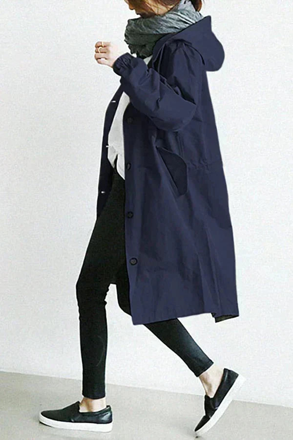 Stijlvolle Oversized Dames Regenjas met Capuchon