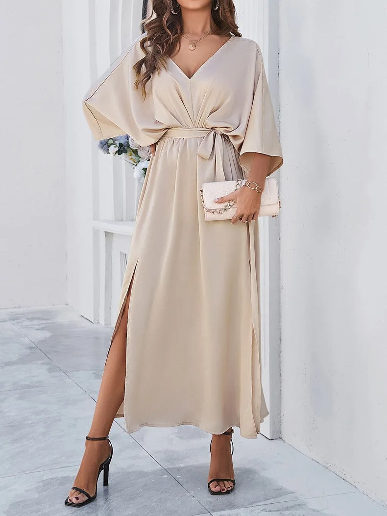Judeena | V-Hals Dames Jurk Midi Lente