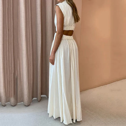 Carlynn | Elegante Mouwloze Maxi Jurk