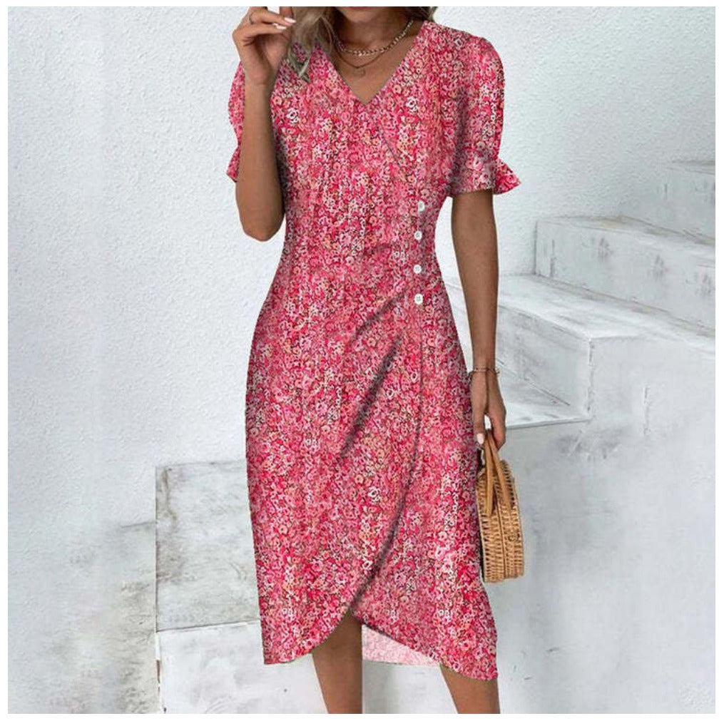 Eliza | Elegante Midi Bloemenjurk