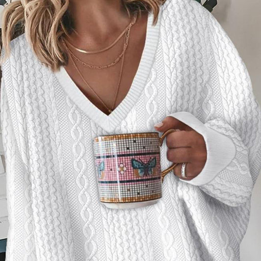 Alani | Gebreide V-hals Trui