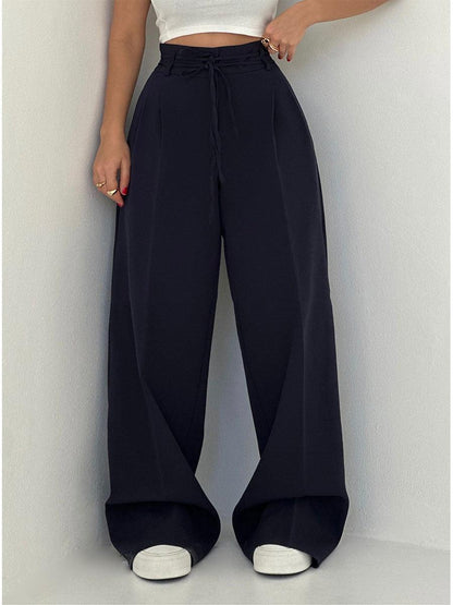 Comfortabele Dames Broek met Hoge Taille en Wijde Pijpen