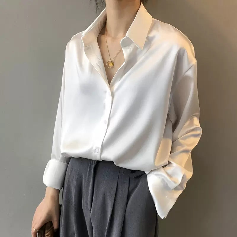 Chique Luxe Dames Blouse met Lange Mouwen
