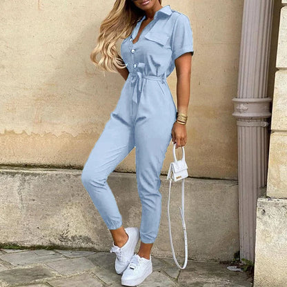 Florentina | Utility-Style Jumpsuit met Tailleceintuur