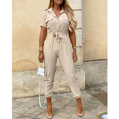 Florentina | Utility-Style Jumpsuit met Tailleceintuur