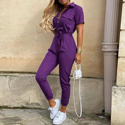Florentina | Utility-Style Jumpsuit met Tailleceintuur