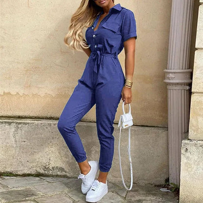 Florentina | Utility-Style Jumpsuit met Tailleceintuur
