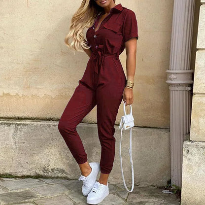 Florentina | Utility-Style Jumpsuit met Tailleceintuur