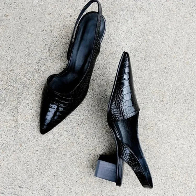 Olive | Luxe Slingback Pumps
