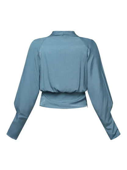 Elyse | Elegante Wikkelblouse met Lange Mouwen