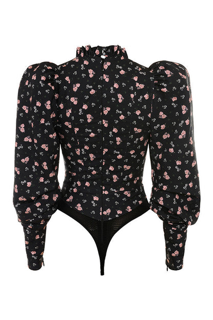 Brittnee | Bloemenprint Top met Romantische Cut-Out