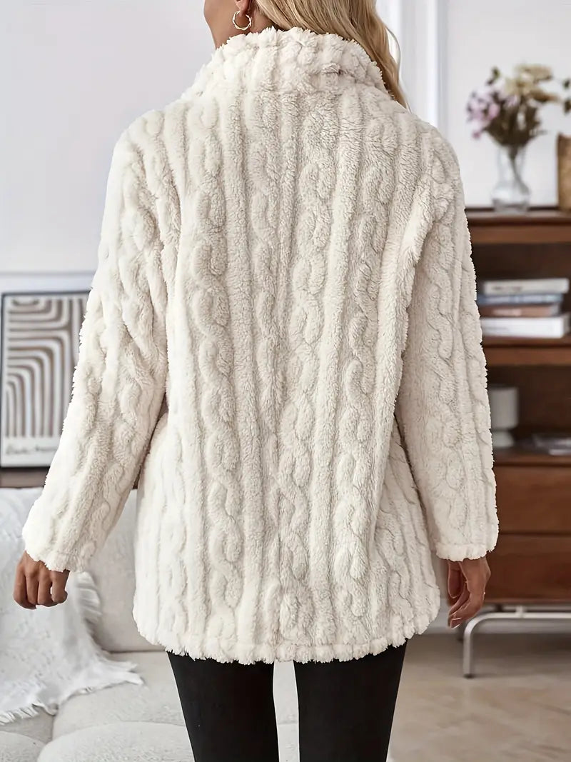 Oversized Zachte Comfortabele Dames Jas met Lange Mouwen
