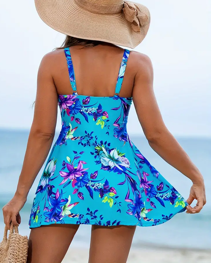 Feike | Elegante Swimdress met Tropische Print
