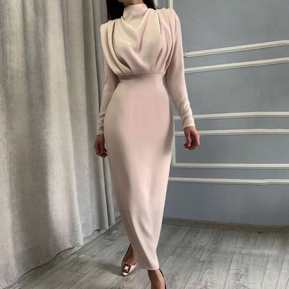 Odalys | Elegant Draped Midi Dress