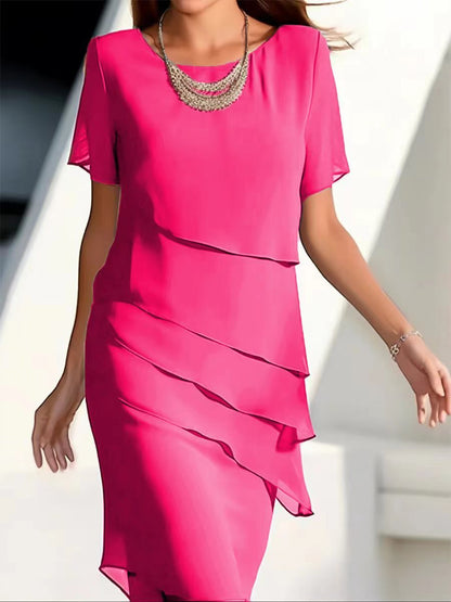 Quinnie | Elegant Layered Chiffon Dress