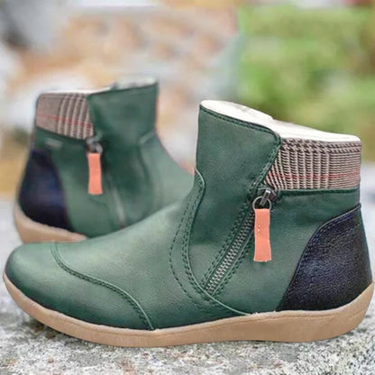Dames Enkellaarsjes – Comfortabel Instapmodel met Zijrits Groen / 36 - AIDA LENA