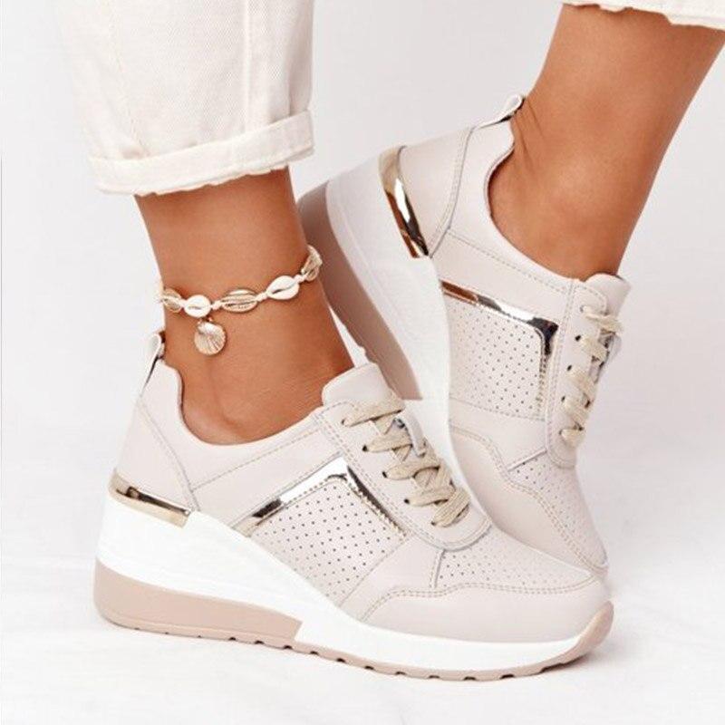 Comfortabele Sneakers Met Verhoogde Zool voor Dames