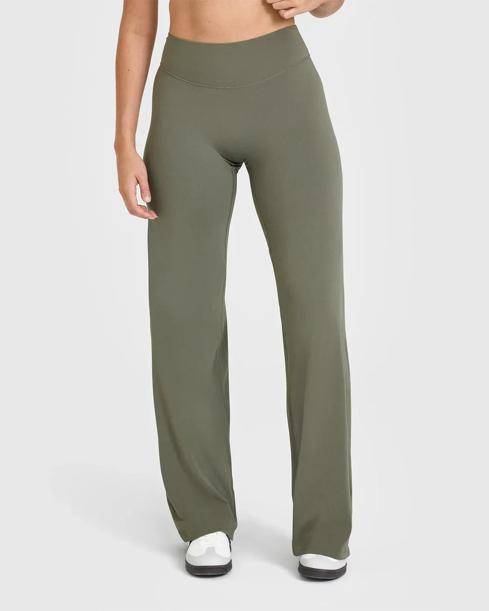 Broek met Wijde Pijpen en Hoge Taille voor Vrouwen
