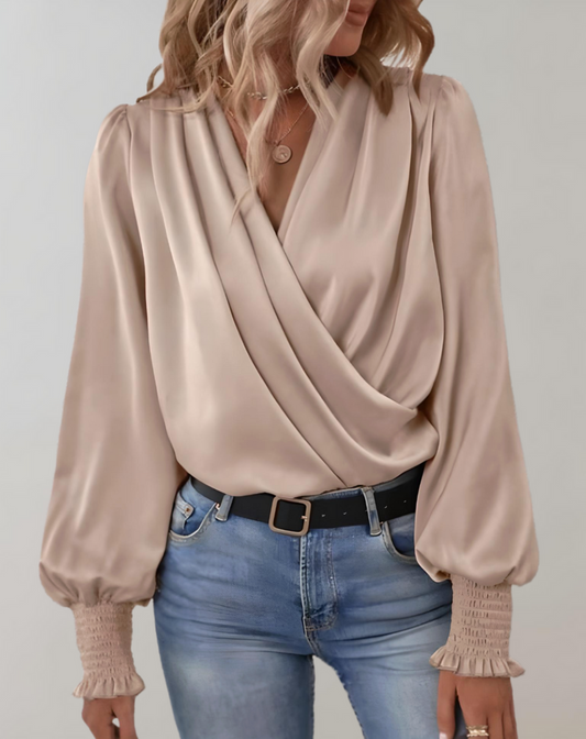 Jazmin | Satijnen Wrap Blouse