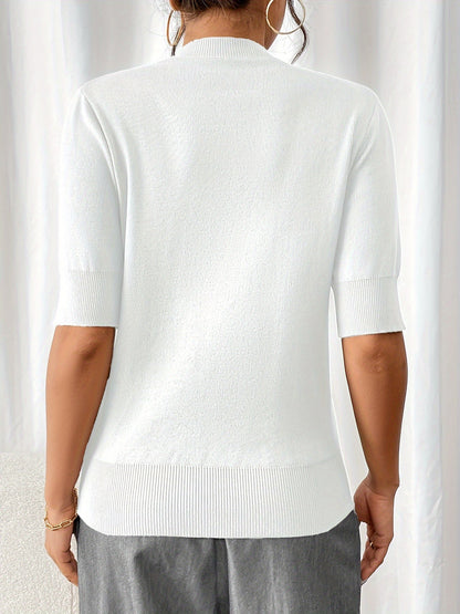 Nerissa | Ribbed Short-Sleeve Top