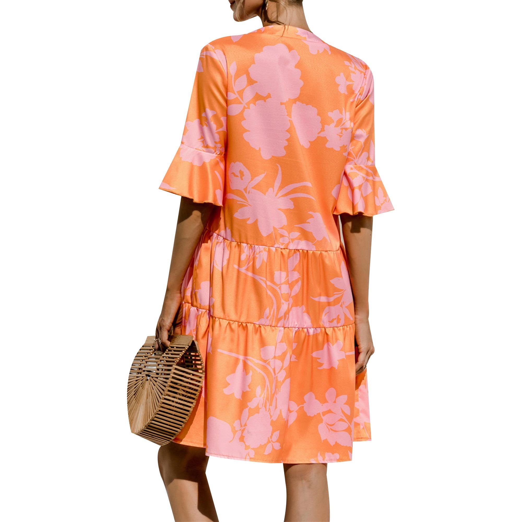 Zomerse Dames Party Mini Jurk met Lange Mouwen en Taille
