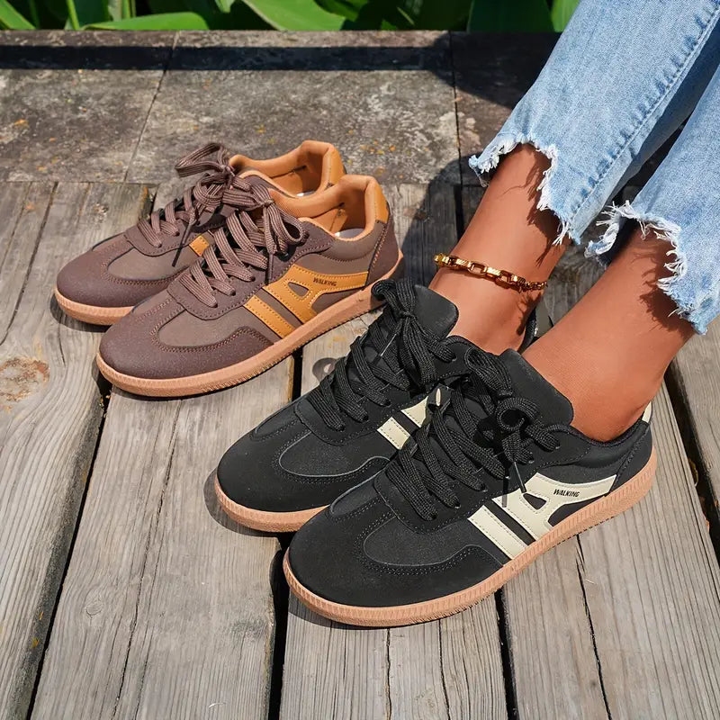 Brechy | Baskets rétro style street avec bandes contrastantes