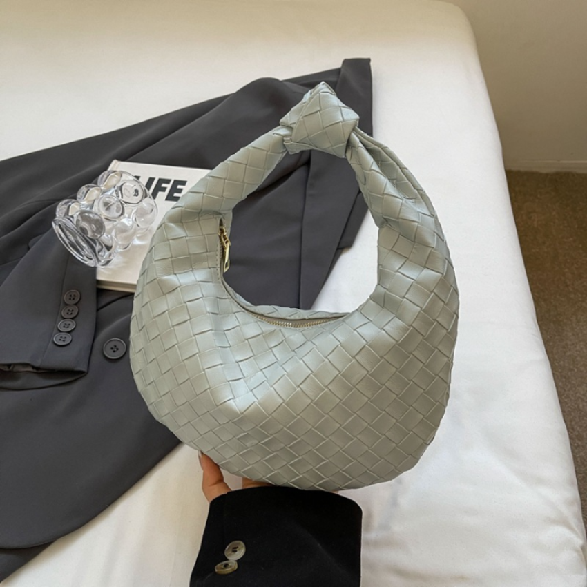 Vita | Fresh Mint Green Woven Handbag