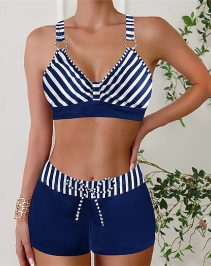 Zoraida | Women's Striped Bikini with Bottoms