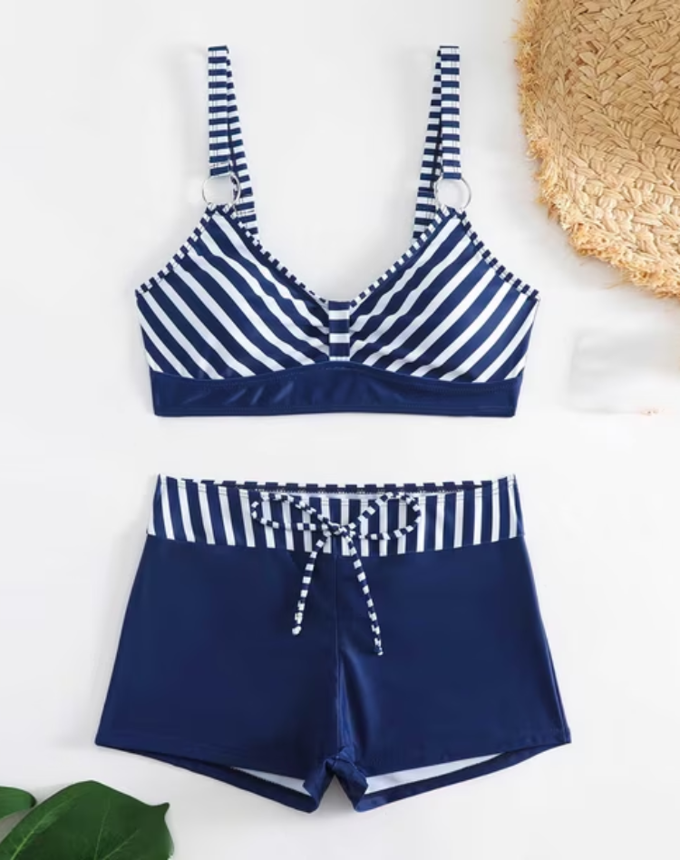 Zoraida | Women's Striped Bikini with Bottoms