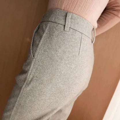 Ellie | Klassieke Herringbone Broek
