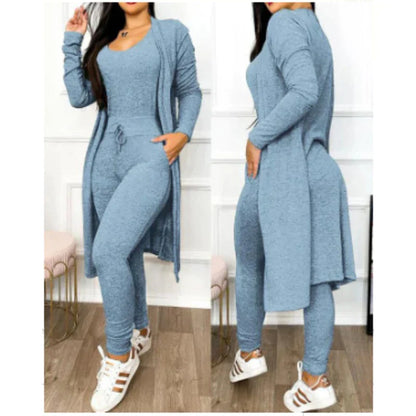 Comfortabele Dames 3-Delige Loungewear Set met Vest