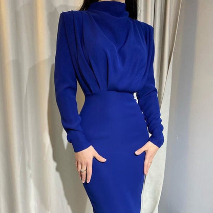 Odalys | Elegant Draped Midi Dress