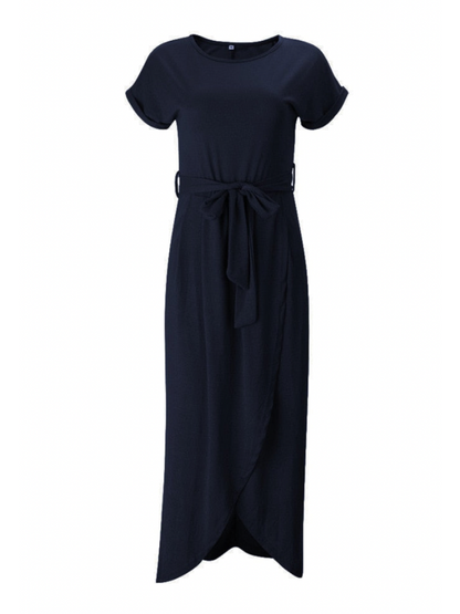 Olyvia | Elegant Navy Wrap Dress