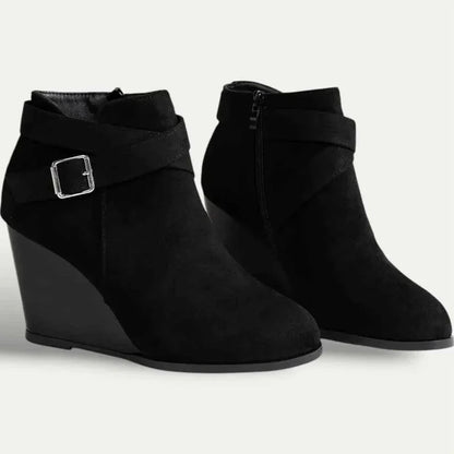 Bottine Compensée en Simili Cuir pour Femme - Emilia Lane