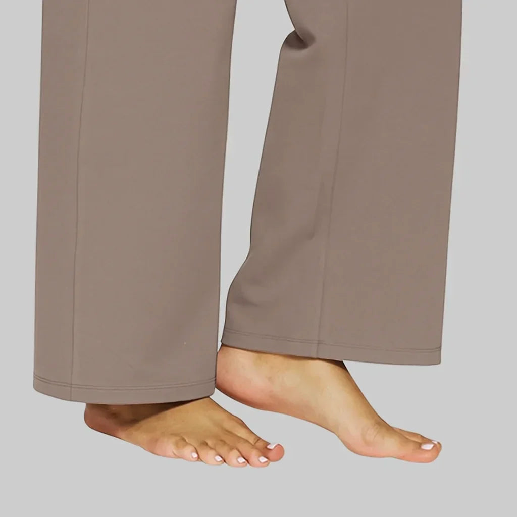 Comfortabele Wijde Broek Dames met Hoge Taille en Zakken