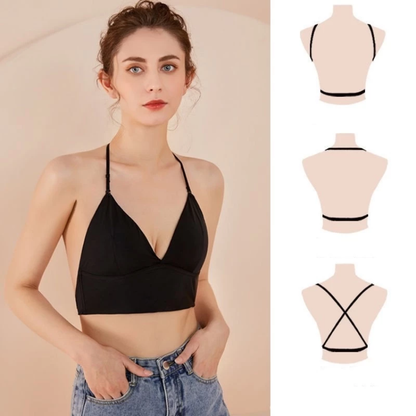 Sous-vêtements pour femmes avec style dos nu et bonnets doux