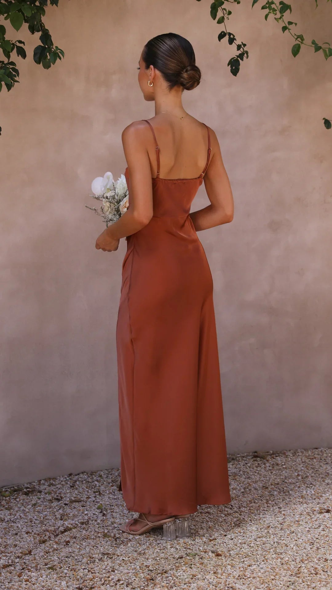 Elegante Dames Jurk met Spaghettibandjes en Zijsplit