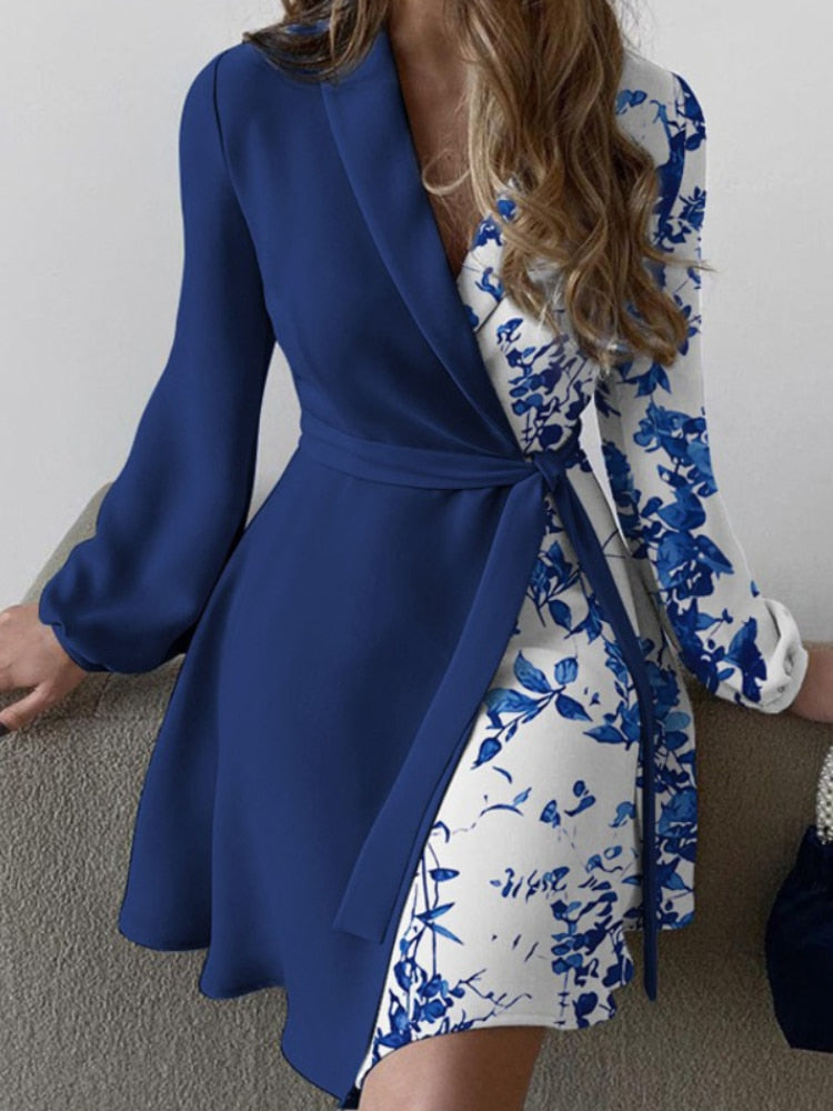 Natascha | Elegante Wikkeljurk met Lange Mouwen