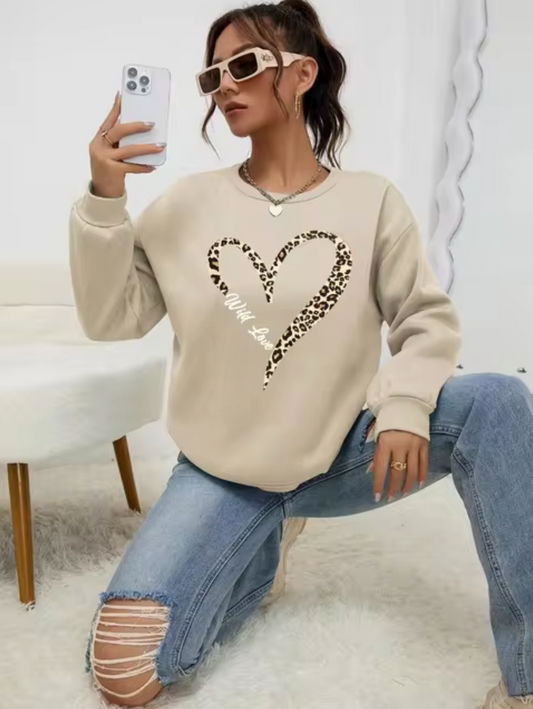 Kinley | Leopard Hart Sweater