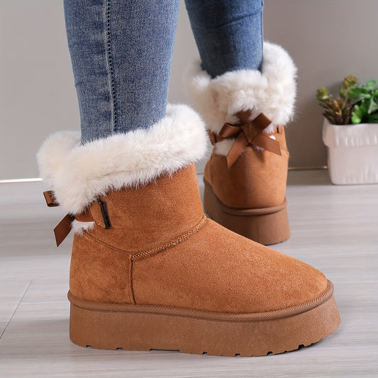 Luxe Dames Enkellaarsjes en Faux Fur Voering