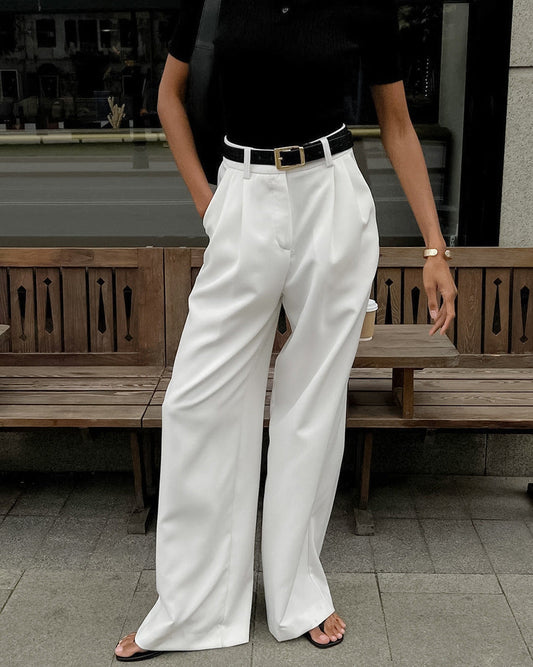 Ilena | High Waist Pantalon met Wijde Pijpen