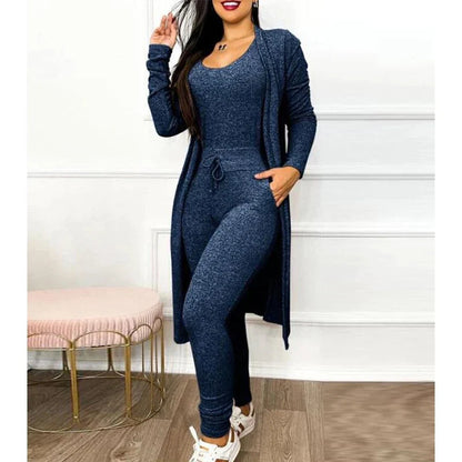 Comfortabele Dames 3-Delige Loungewear Set met Vest