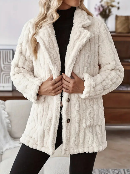 Oversized Zachte Comfortabele Dames Jas met Lange Mouwen