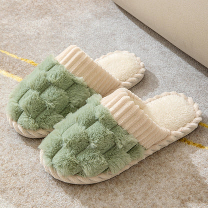 Luxe Comfortabele Dames Pantoffels met Bontvoering