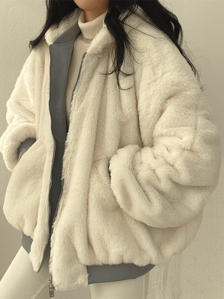 Trendy Oversized Dames Jas met Zachte Voering