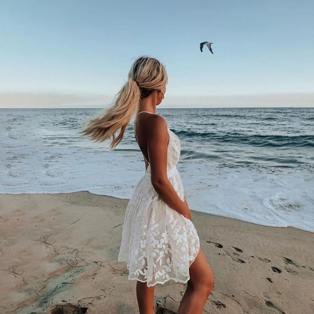Harlyn | Floral Lace Beach Dress